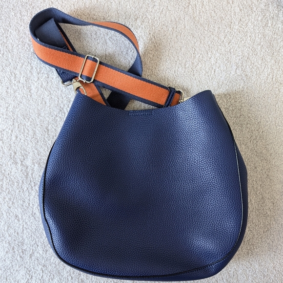 NWOT Timeless Blue and Orange Danier Crossbody Bag - Picture 4 of 6